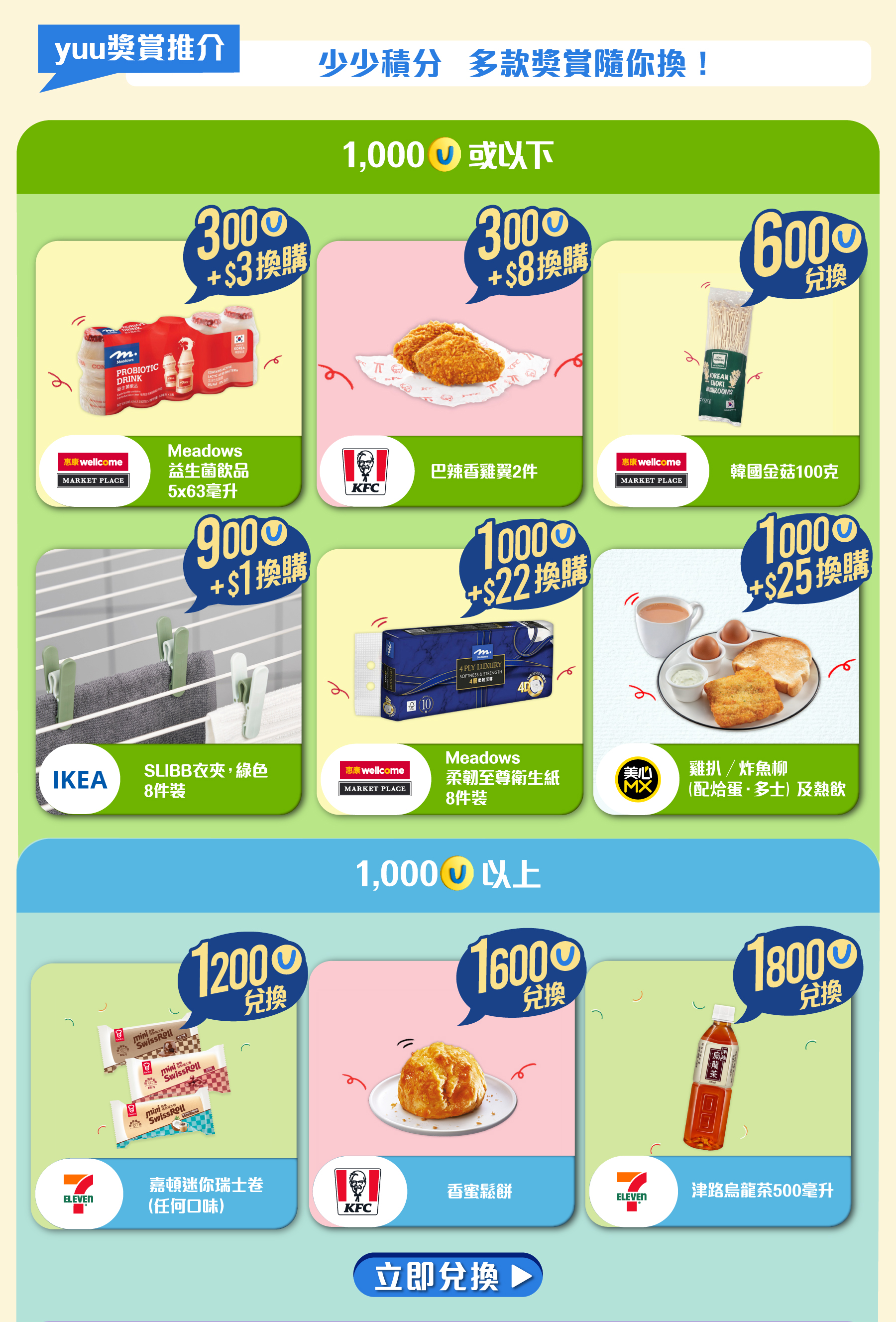 yuu 獎賞推介│少少積分 多款獎賞隨你換！