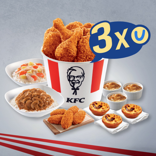 網購KFC好味速遞歡聚D餐即賺3x積分 